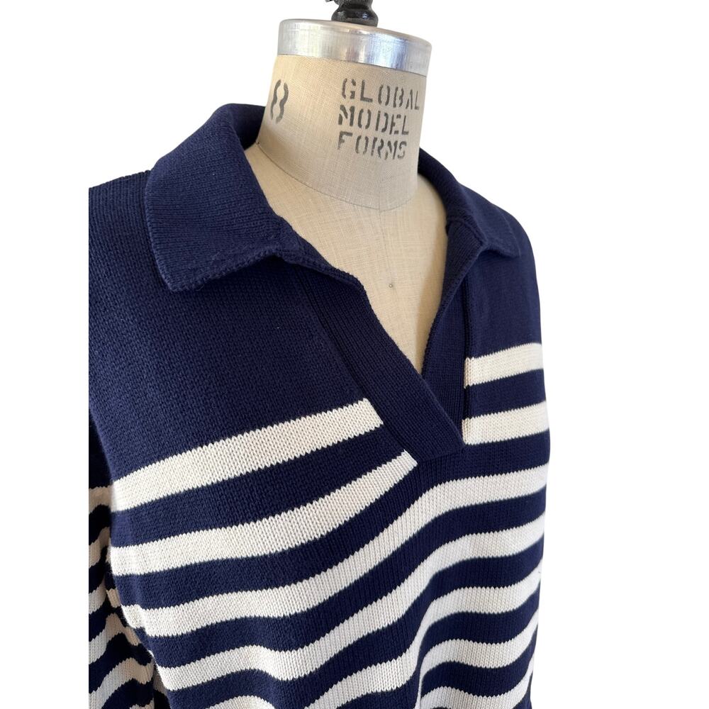 GAP Cotton Sailor Stripe Polo Sweater Size Small NEW NWT - Picture 2 of 8